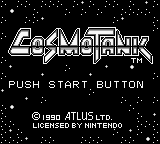 Cosmo Tank title screen for GameBoy